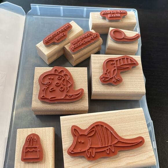 Stampin Up Little Buddy Birthday Wooden Stamp set - Picture 2 of 3